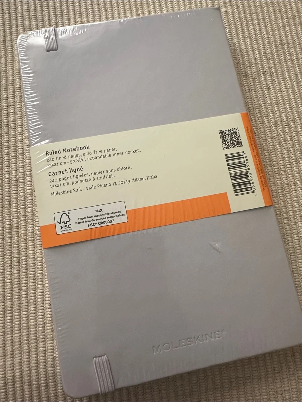 Moleskine hardcover ruled